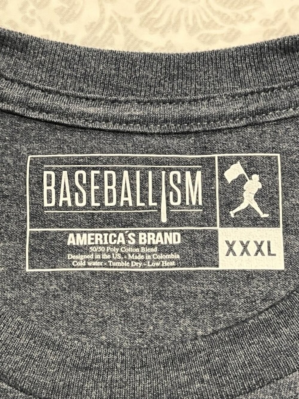 Baseballism Men's T-shirt 3XL Grey Field of Dreams Short Sleeve Crew Neck - Picture 6 of 6